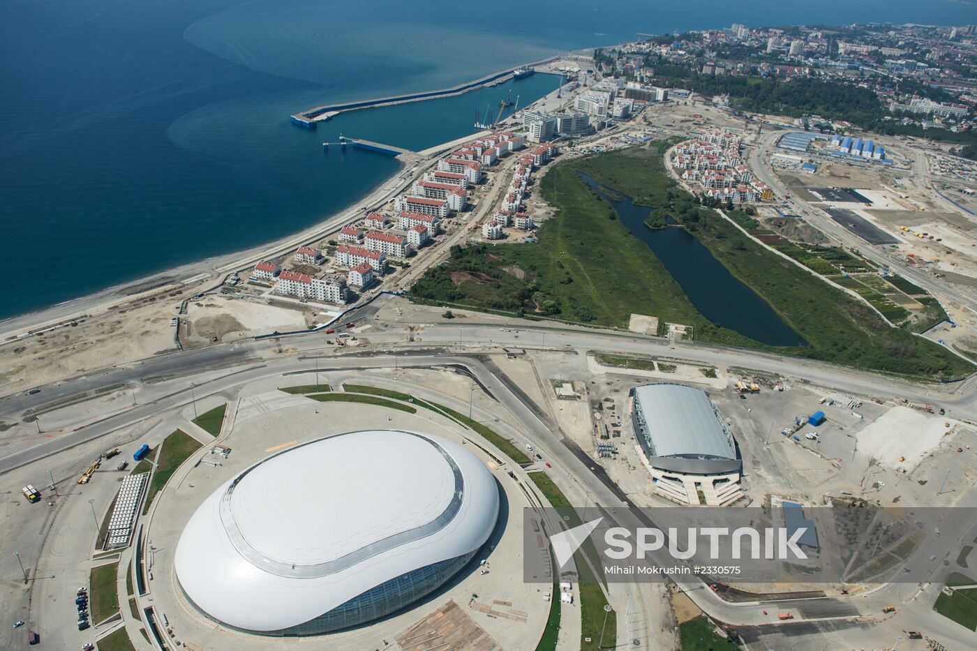 Bird's eye view of Olympic Park in Sochi