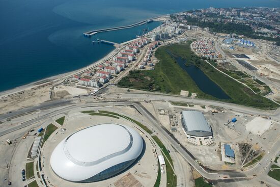 Bird's eye view of Olympic Park in Sochi