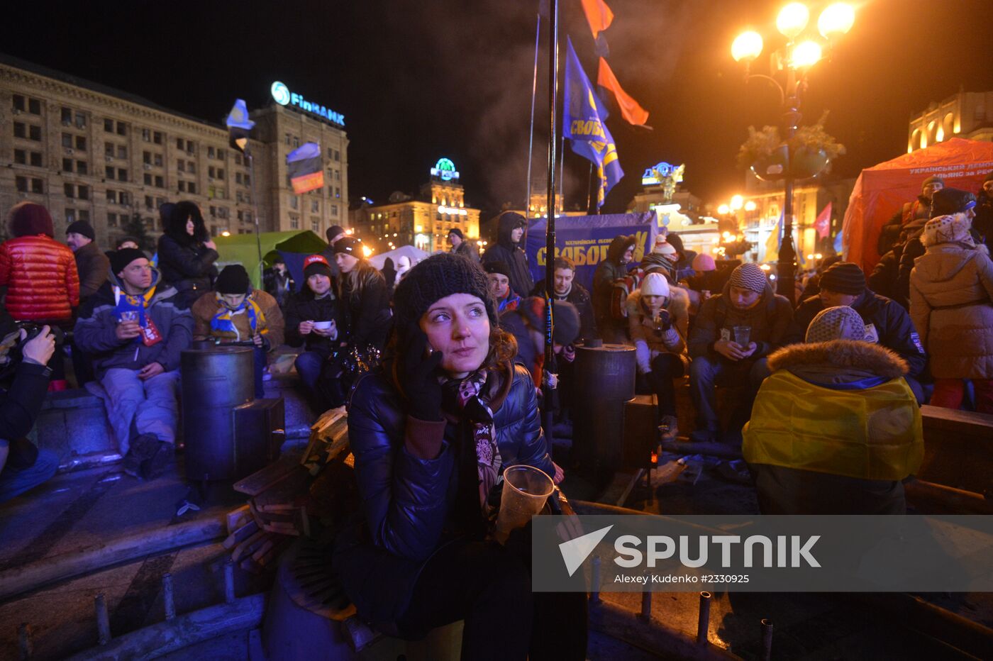 Supporters of Ukraine's EU integration rally in Kiev