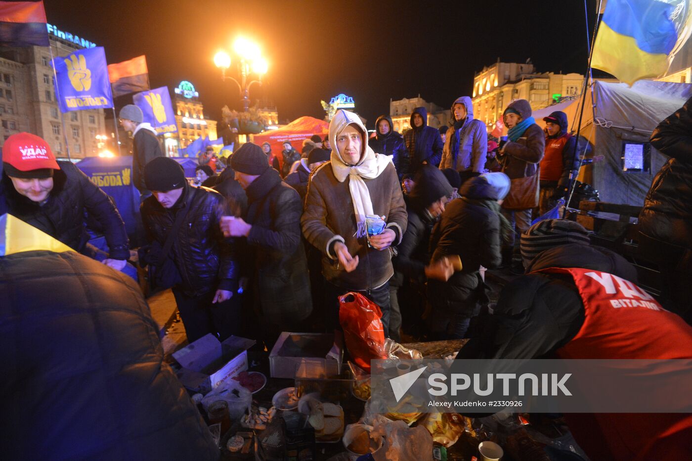 Supporters of Ukraine's EU integration rally in Kiev