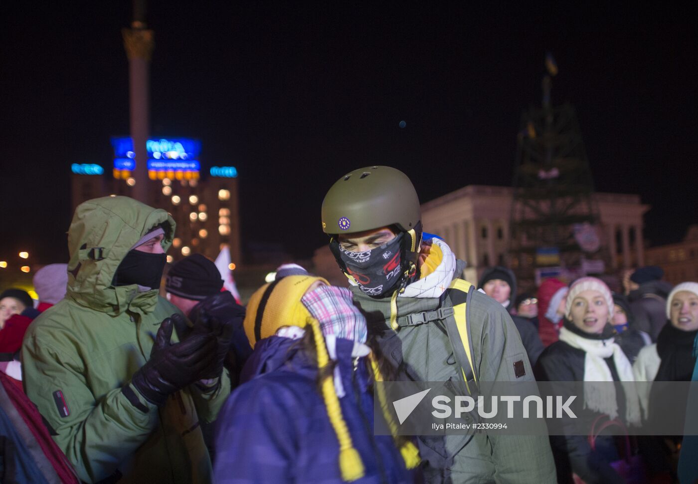Supporters of Ukraine's EU integration rally in Kiev