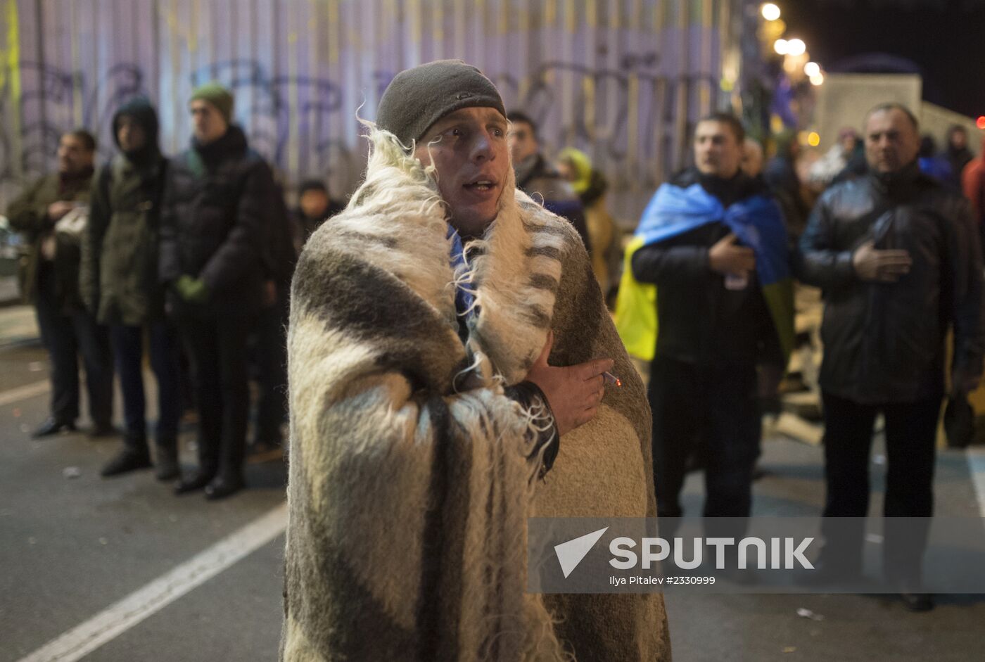 Supporters of Ukraine's EU integration rally in Kiev