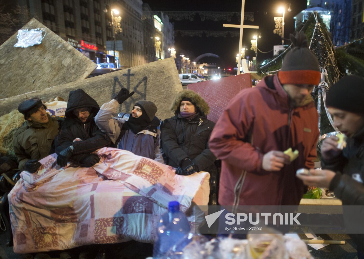 Supporters of Ukraine's EU integration rally in Kiev