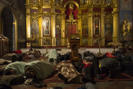 Supporters of Ukraine's EU integration rally in Kiev