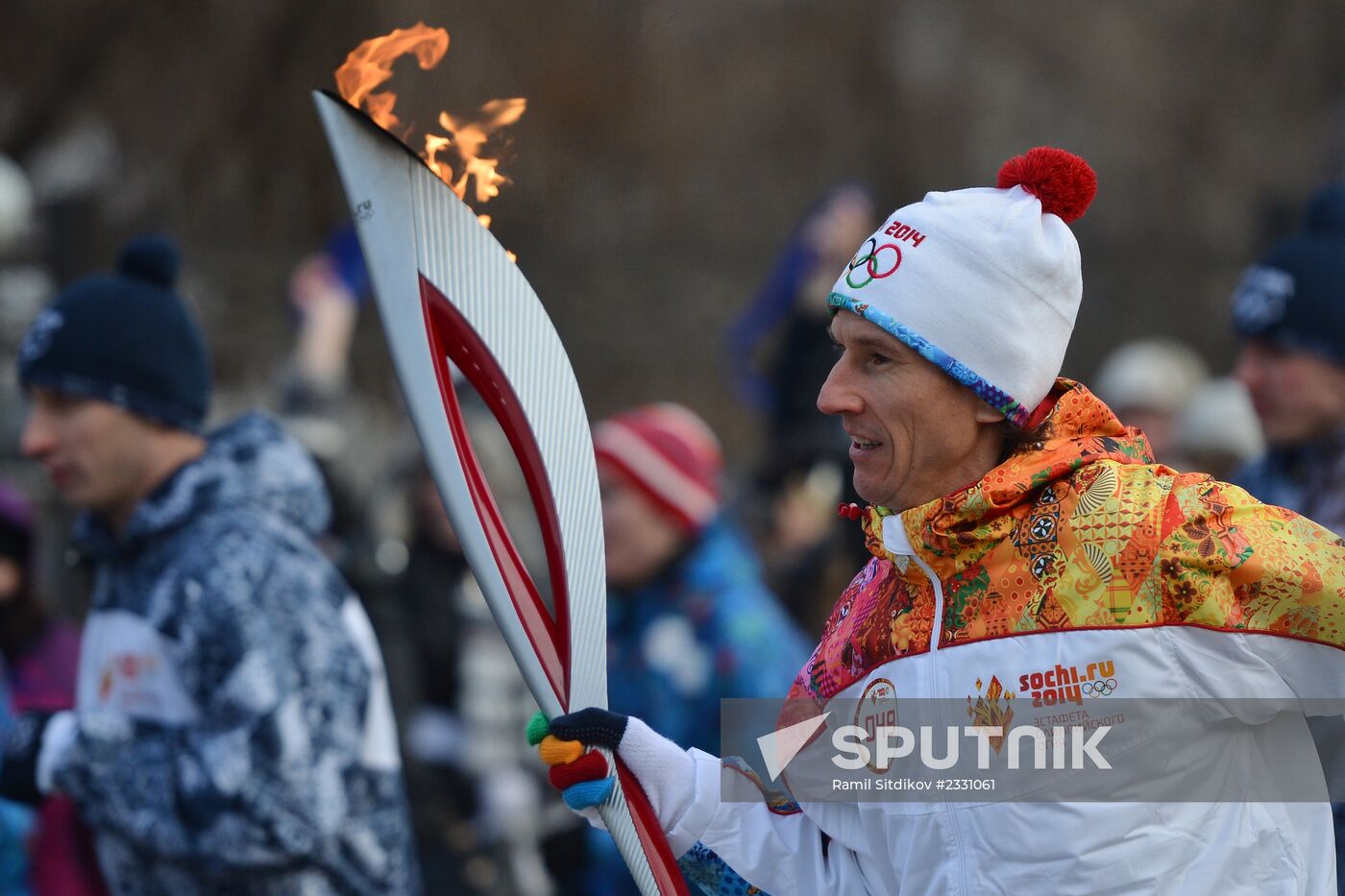 Olympic torch relay. Barnaul