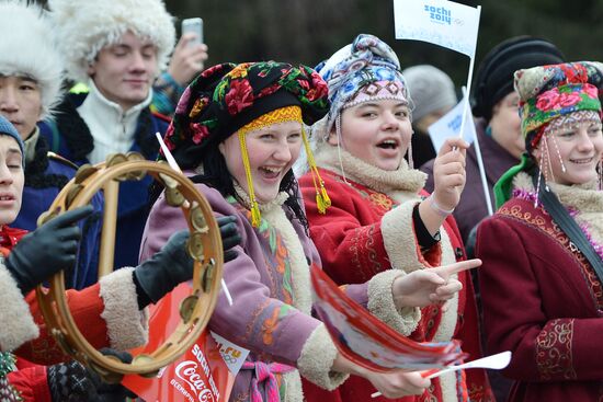Olympic torch relay. Barnaul