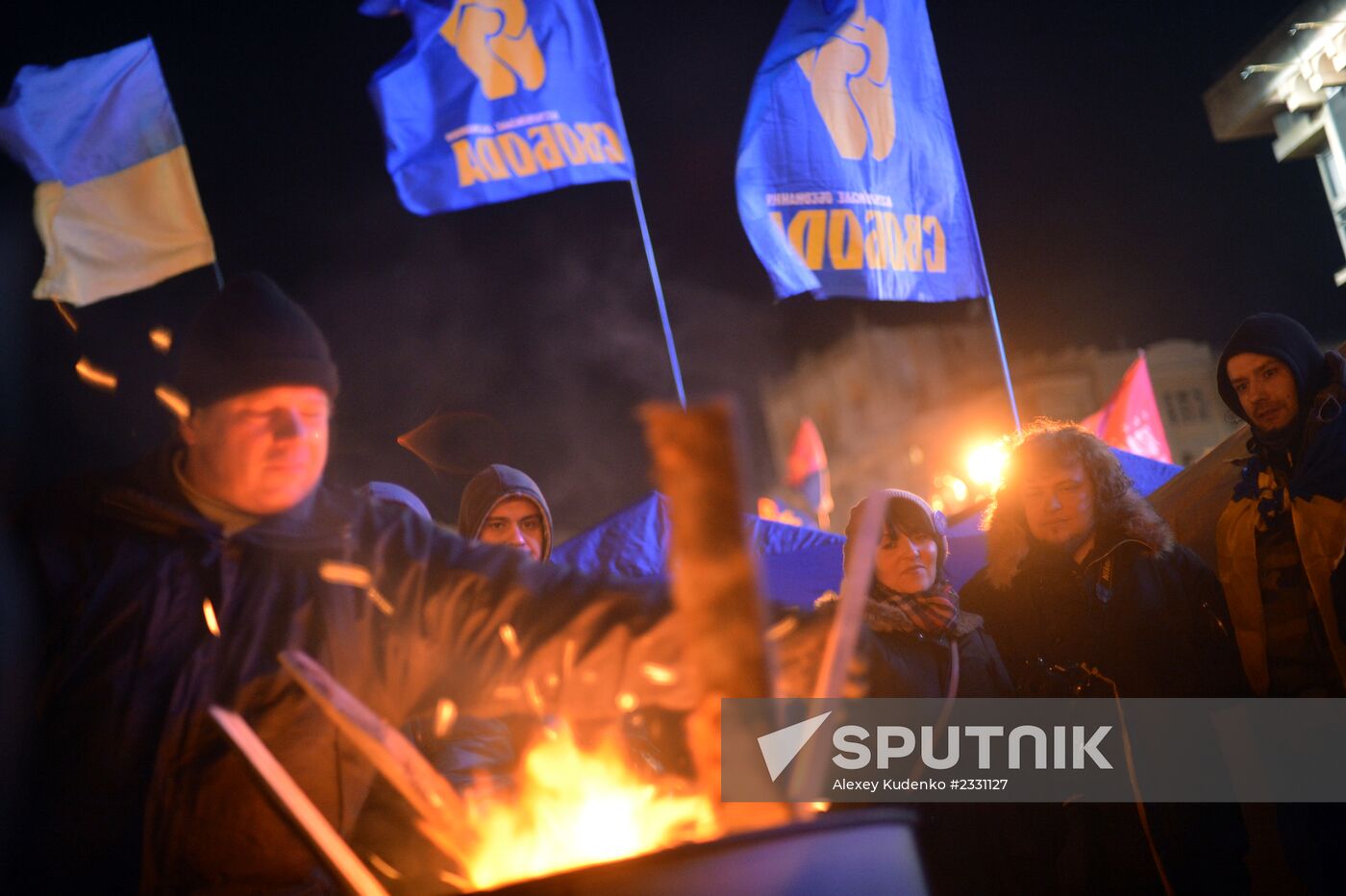 EU integration supporters rally in Kiev