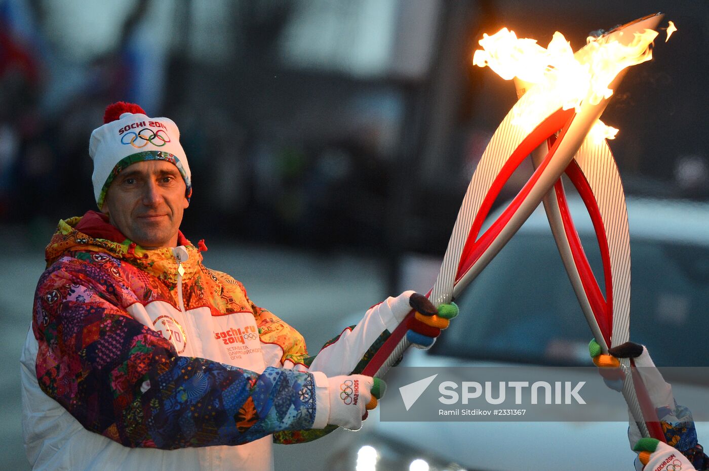 Olympic torch relay. Barnaul