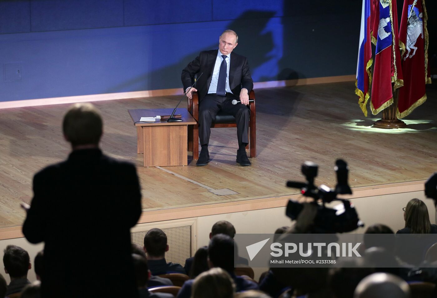 Vladimir Putin visits Moscow State University law department