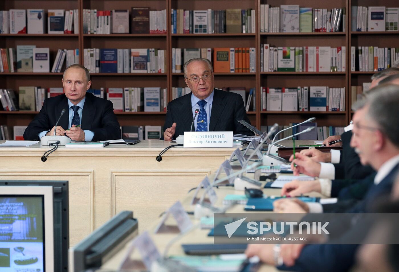 Vladimir Putin visits Moscow State University law department