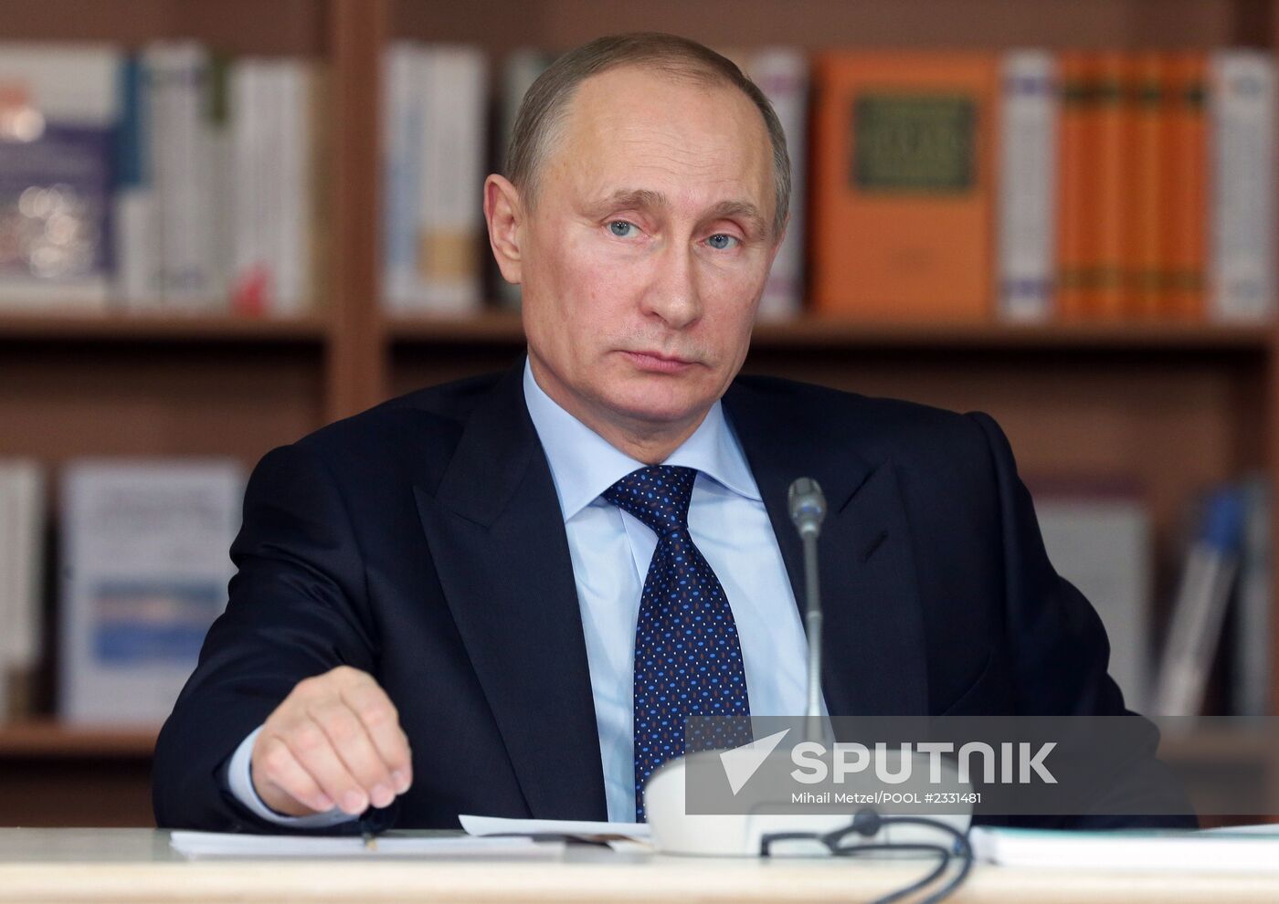 Vladimir Putin visits Moscow State University law department