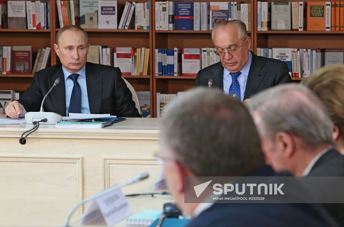 Vladimir Putin visits Moscow State University law department