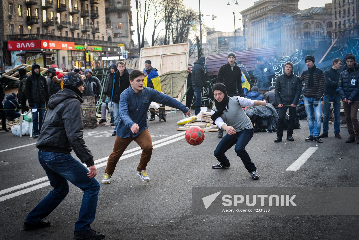 EU supporters' action on Independence Square in Kiev