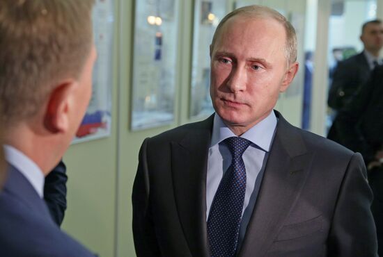 Vladimir Putin visits Moscow State University law department