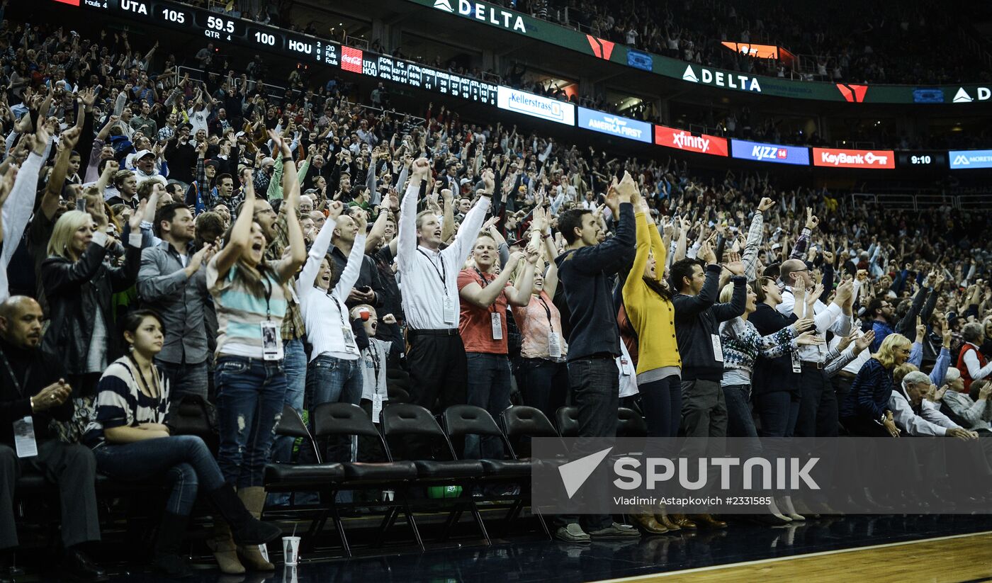 NBA Basketball. Utah Jazz vs. Houston Rockets