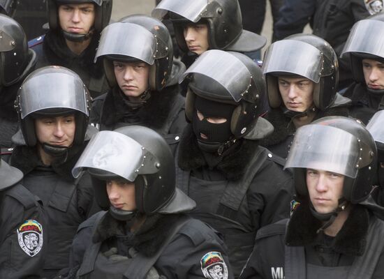 EU integration supporters rally in Kiev