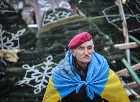 EU integration supporters rally in Kiev