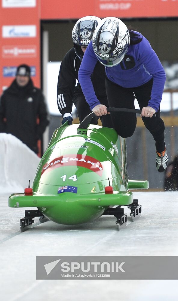 Skeleton. 2nd stage of World Cup. Training