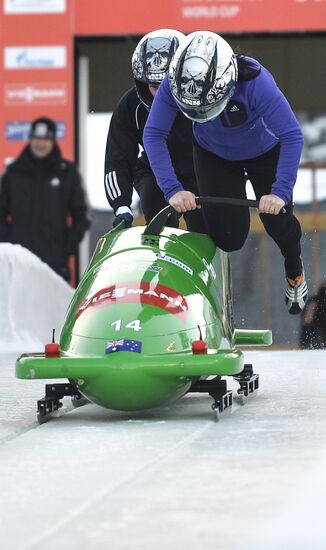 Skeleton. 2nd stage of World Cup. Training
