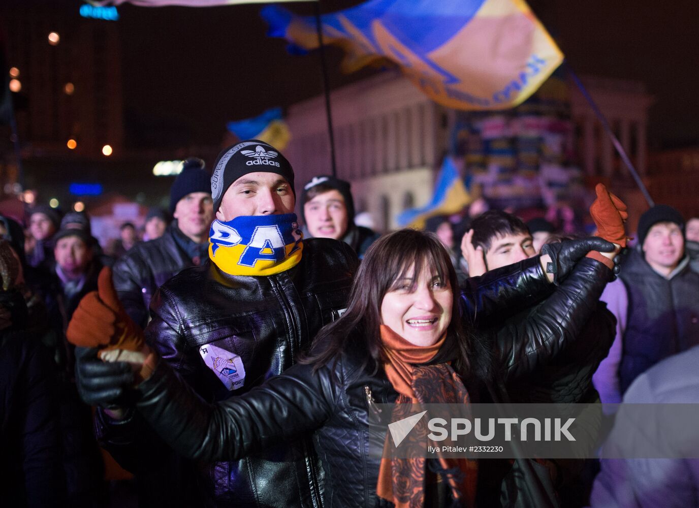EU integration supporters rally in Kiev