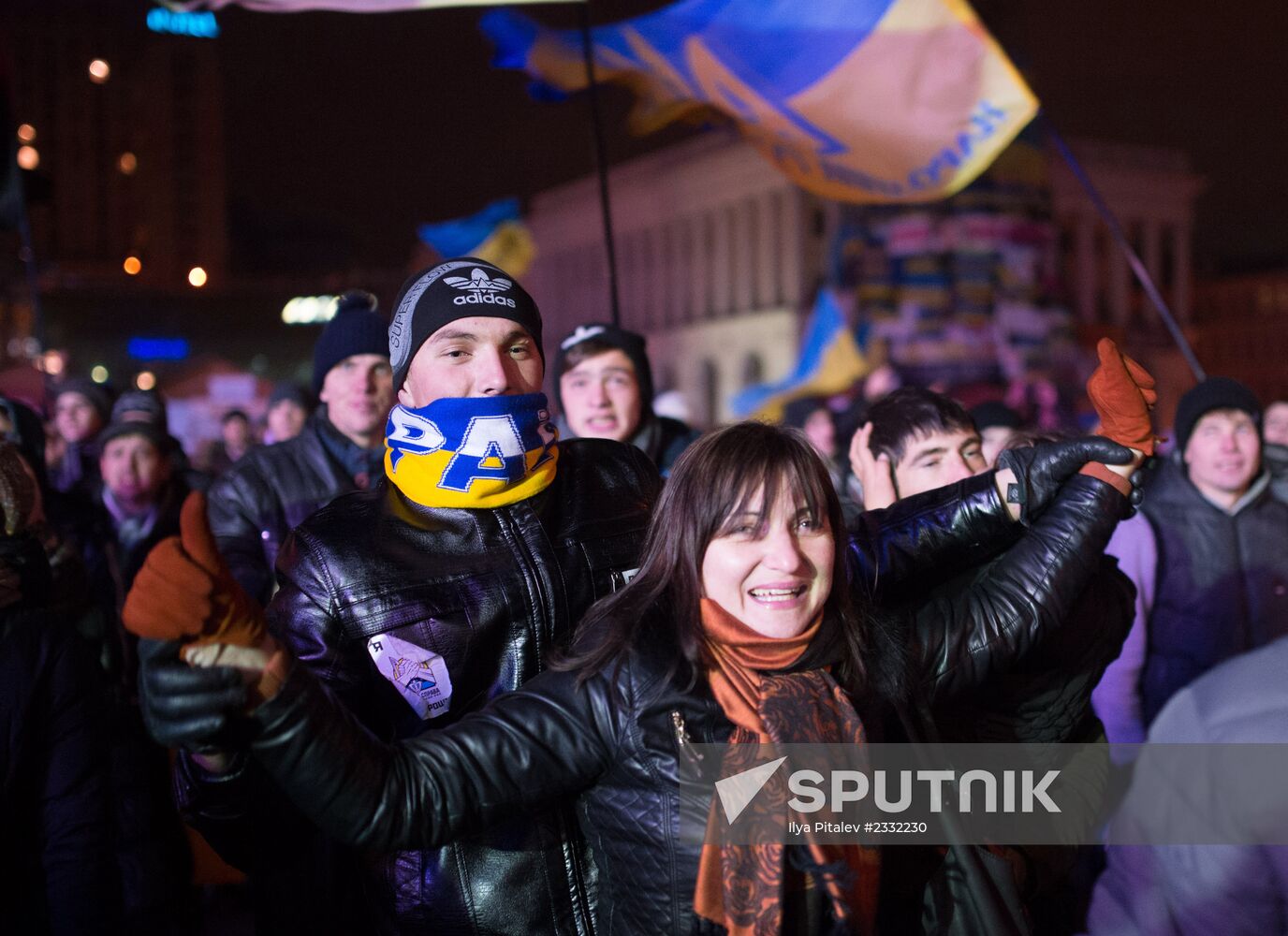 EU integration supporters rally in Kiev