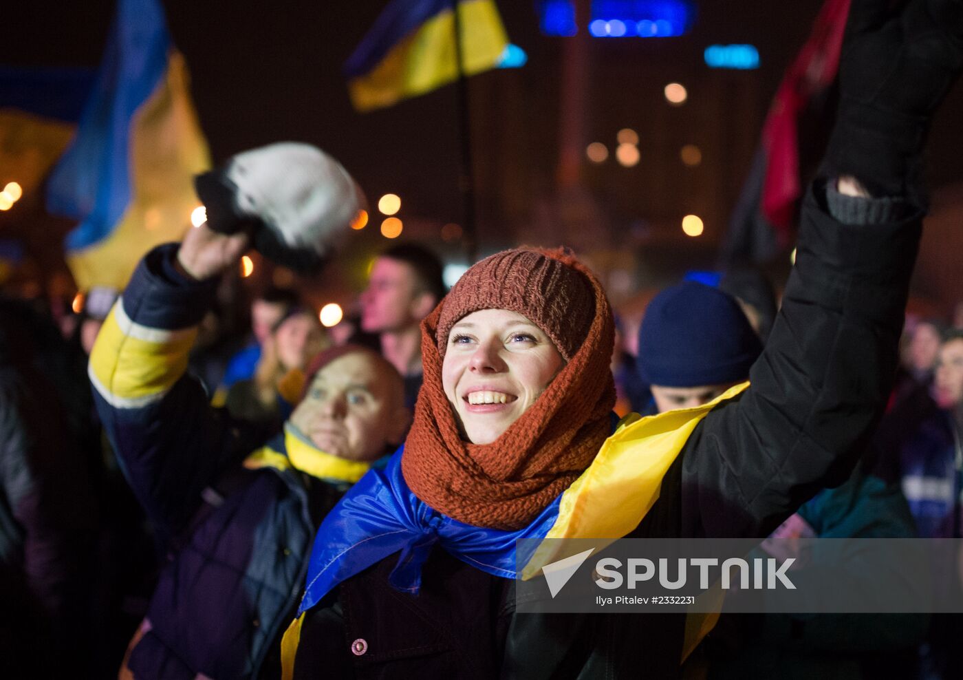 EU integration supporters rally in Kiev