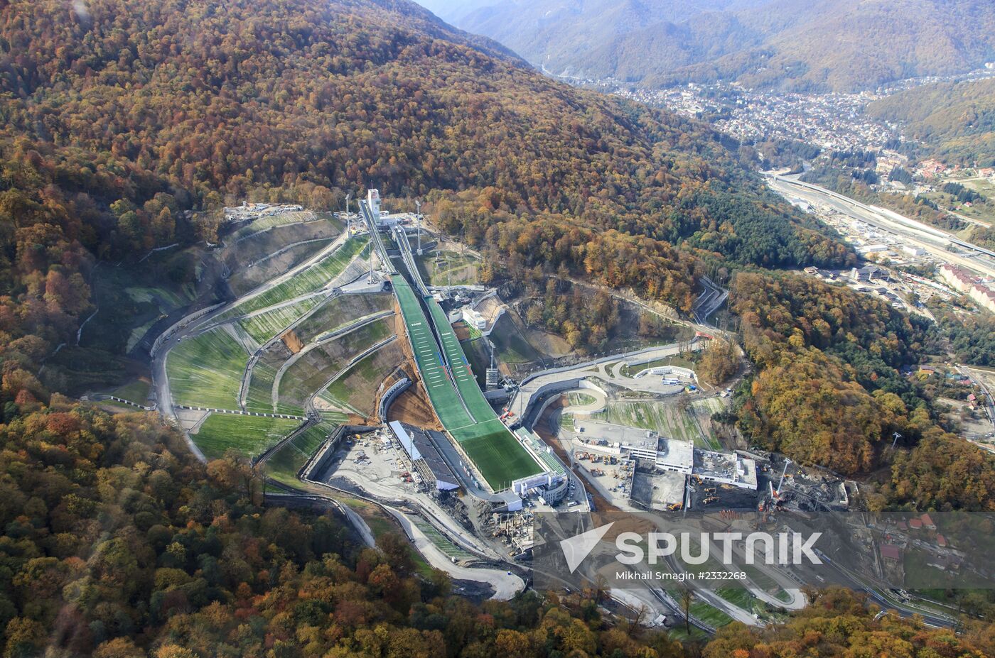 Bird's-eye view of Sochi's Olympic Park