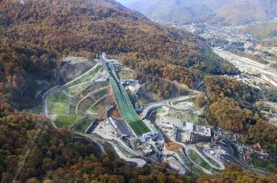 Bird's-eye view of Sochi's Olympic Park