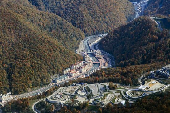 Bird's-eye view of Sochi's Olympic Park