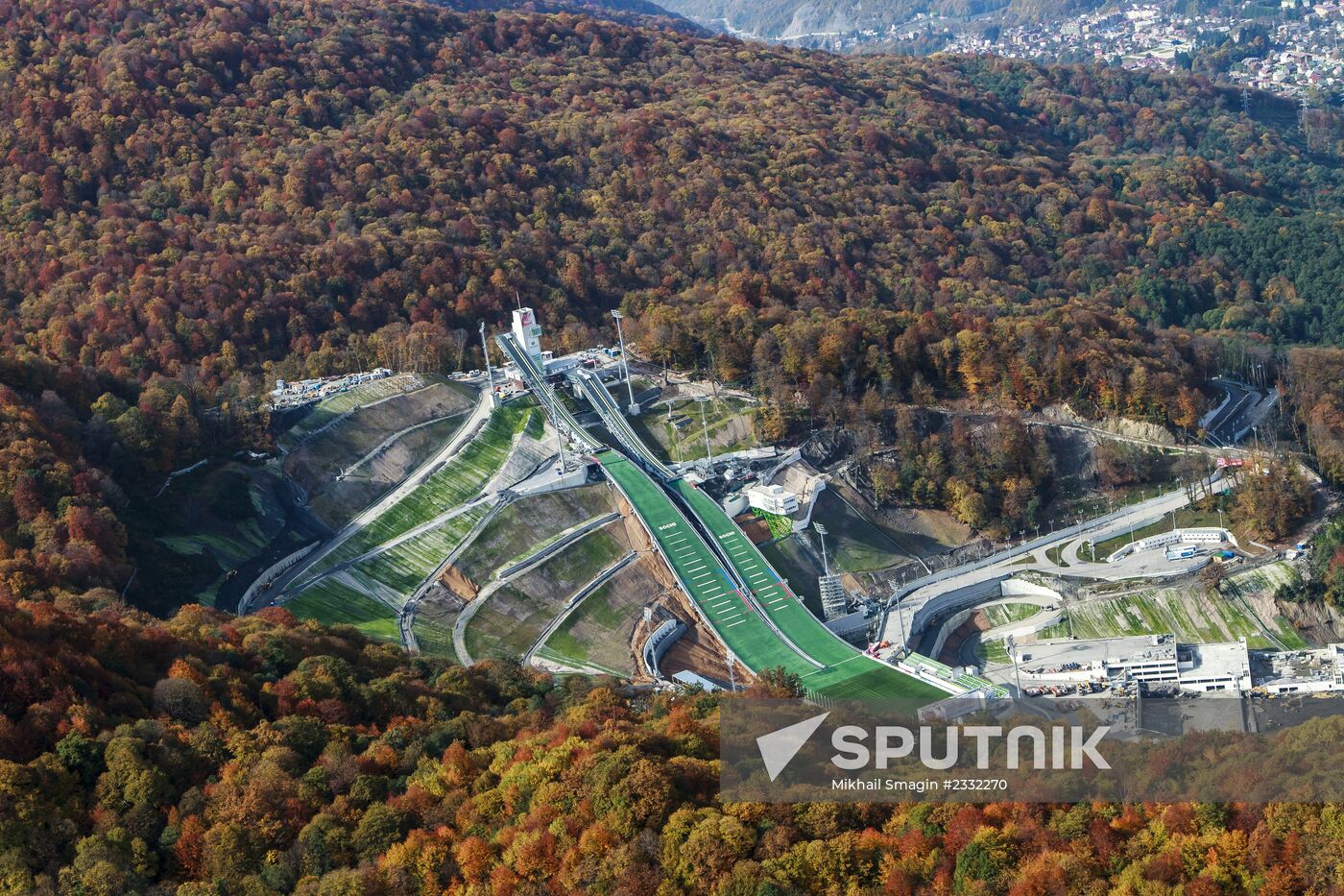 Bird's-eye view of Sochi's Olympic Park