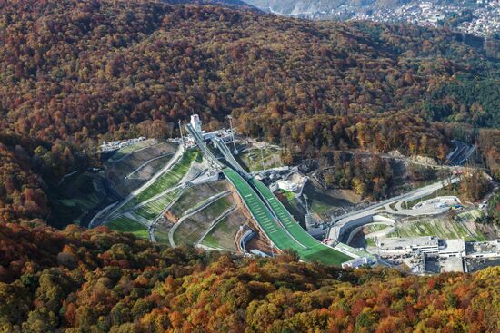 Bird's-eye view of Sochi's Olympic Park