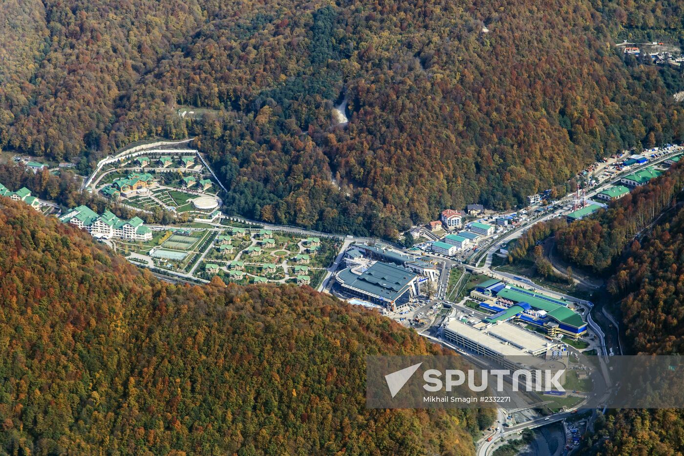 Bird's-eye view of Sochi's Olympic Park