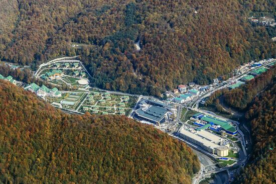 Bird's-eye view of Sochi's Olympic Park