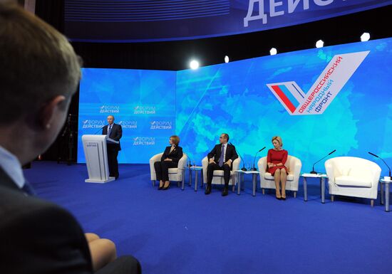 Vladimir Putin at Action Forum conference of Russian Popular Front