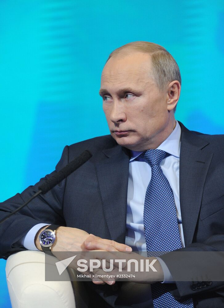 Vladimir Putin at Action Forum conference of Russian Popular Front
