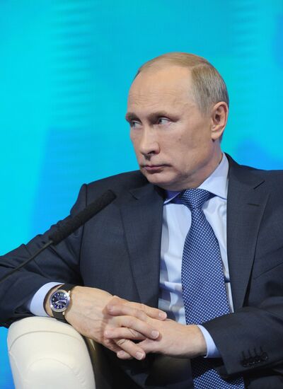 Vladimir Putin at Action Forum conference of Russian Popular Front