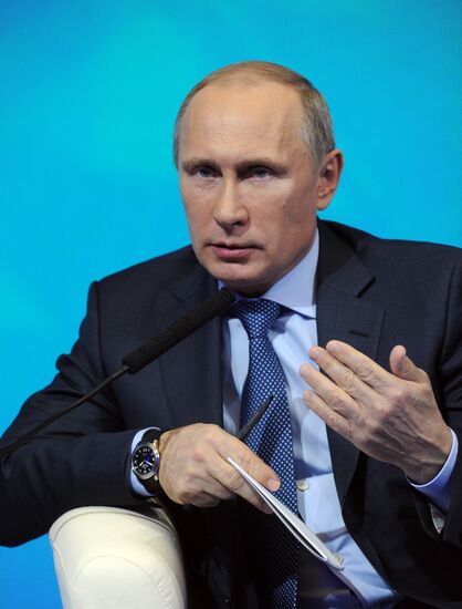 Vladimir Putin at Action Forum conference of Russian Popular Front