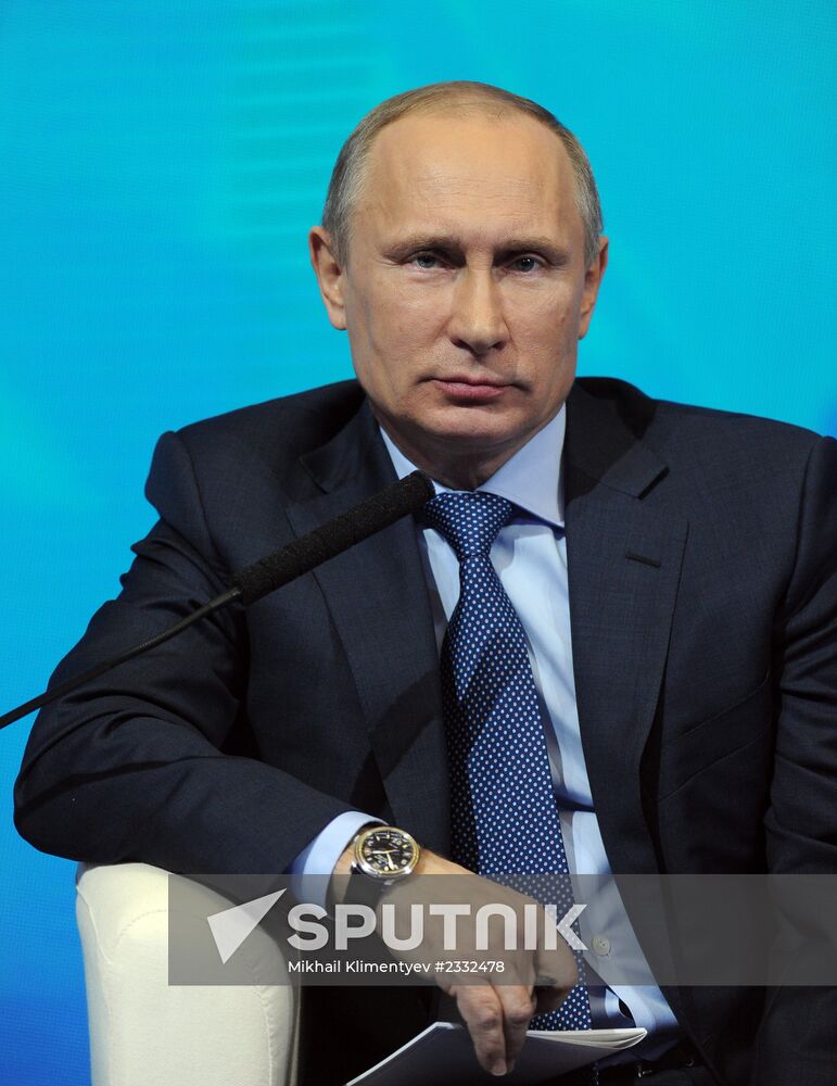 Vladimir Putin at Action Forum conference of Russian Popular Front