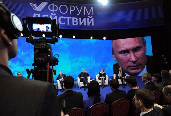 Vladimir Putin at Action Forum conference of All-Russia People's Front