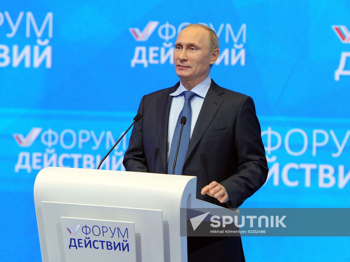 Vladimir Putin at Action Forum conference of Russian Popular Front