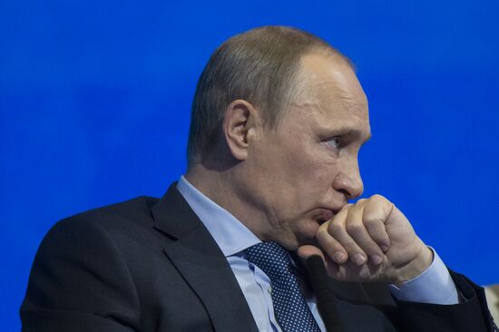 Vladimir Putin at Action Forum conference of Russian Popular Front