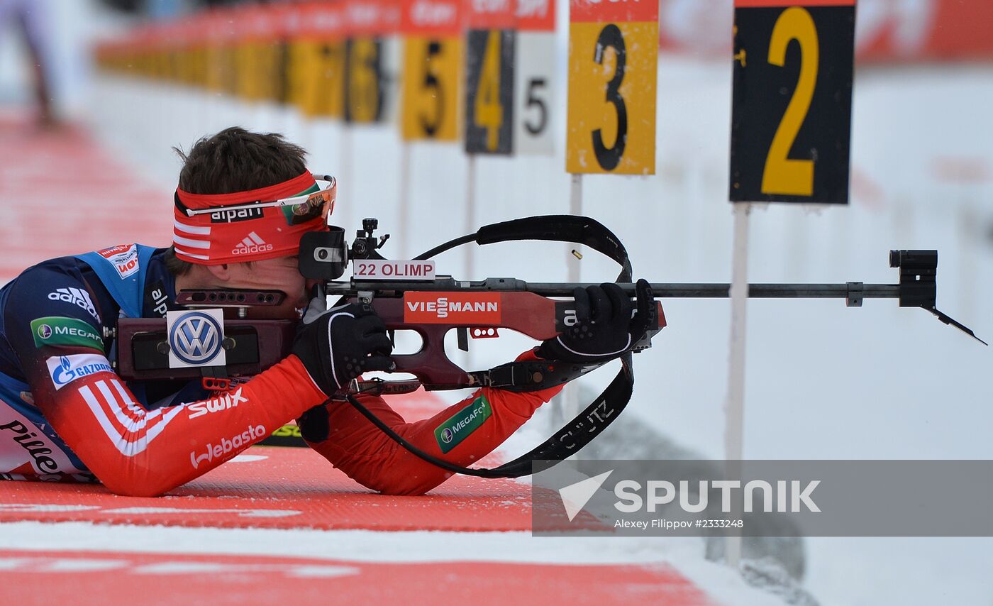 Biathlon. World Cup second stage. Men. Sprint