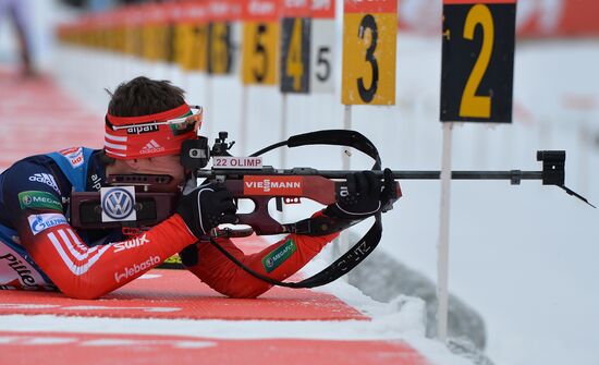 Biathlon. World Cup second stage. Men. Sprint