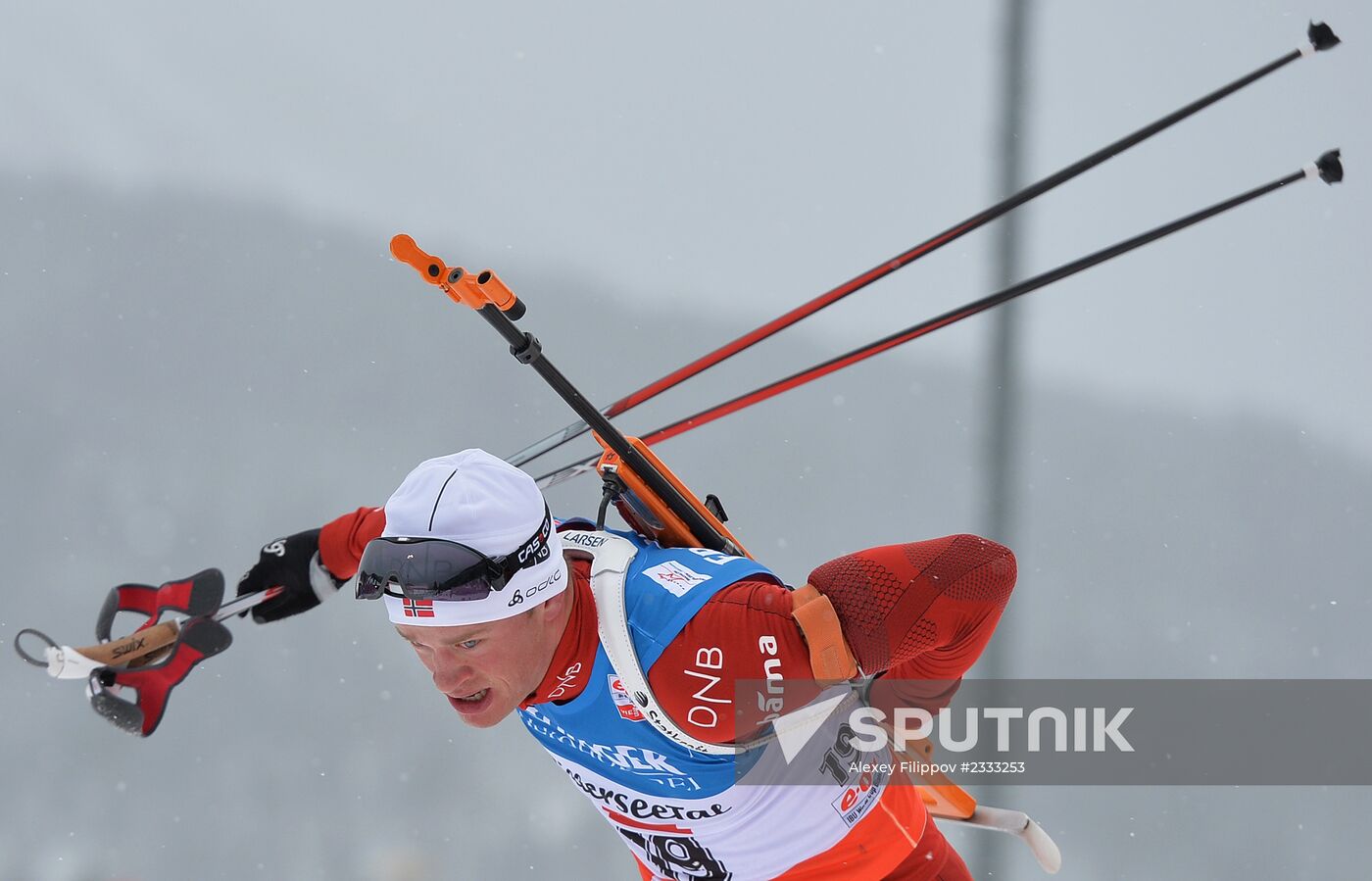 Biathlon. World Cup second stage. Men. Sprint
