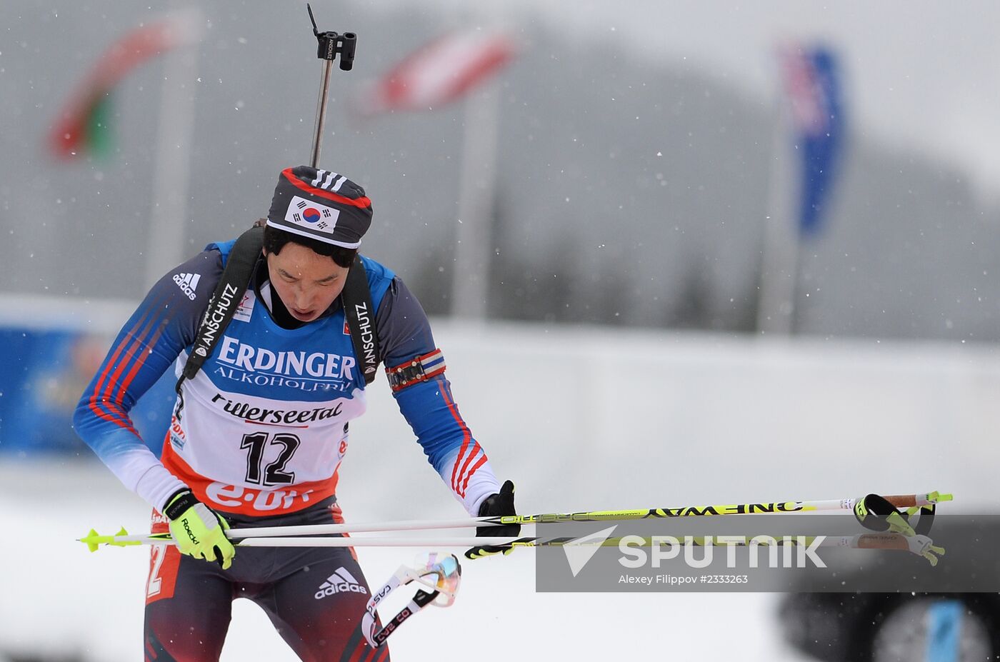 Biathlon. World Cup second stage. Men. Sprint