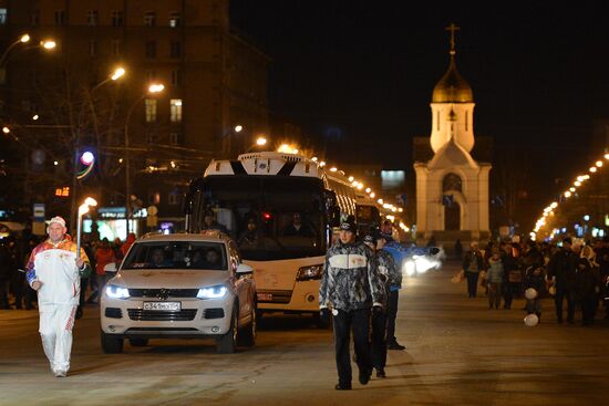 Olympic torch relay: Novosibirsk, Day Two