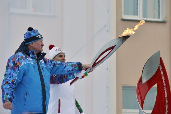 Olympic torch relay. Novosibirsk Region