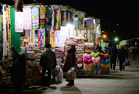 Gusinobrodskaya jumble market in Novosibirsk