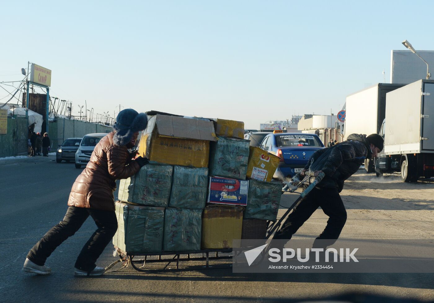 Gusinobrodskaya jumble market in Novosibirsk