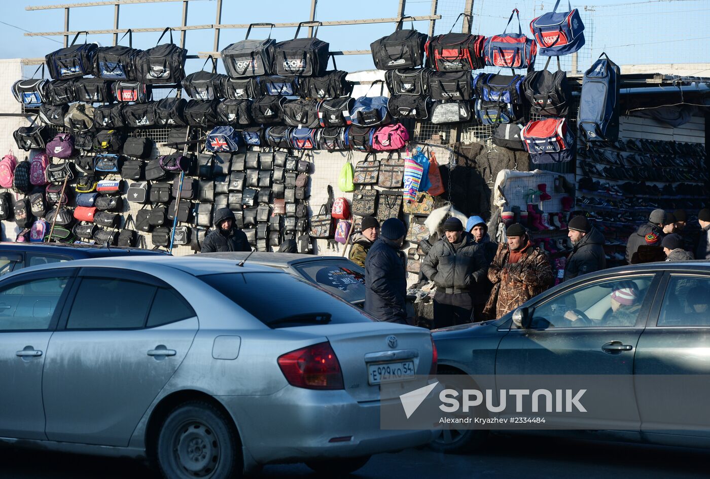 Gusinobrodskaya jumble market in Novosibirsk